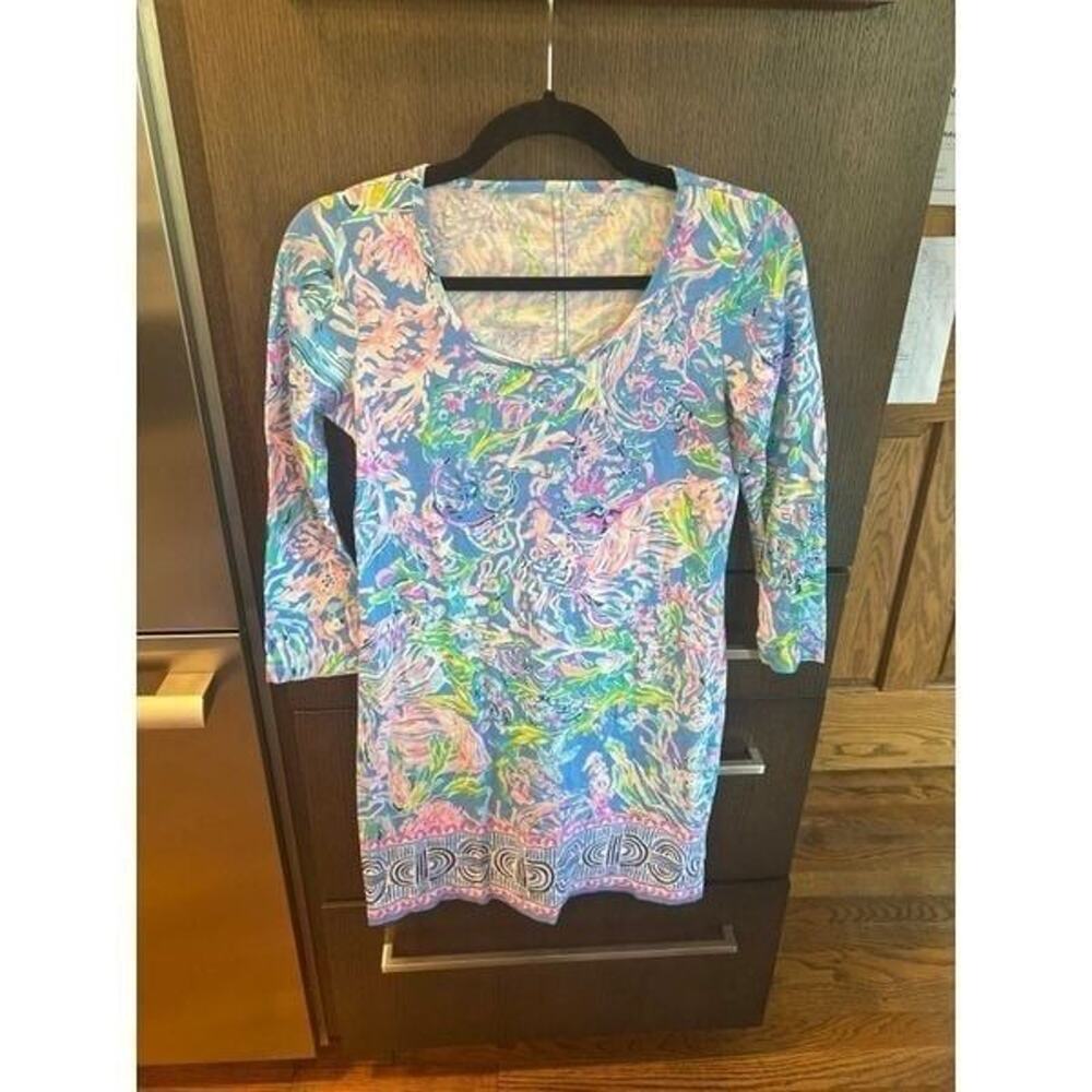 LILLY PULITZER NEW Bali Blue Sway this Way Engineered‎ Beacon Dress XS
